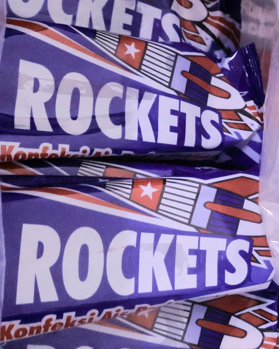 Packs of Rockets chocolate ice lollies at Mr.Wow Mart